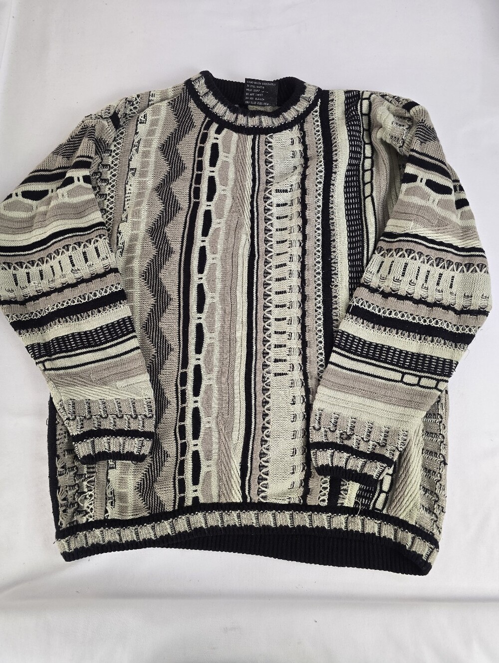Vintage 90's Bergati Coogi Style Knit Sweater Men's Size M